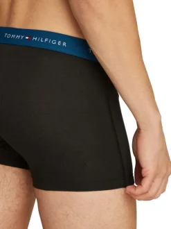 Lot de 3 Boxers classiques en coton régénératif noirs unis à taille élastiquée