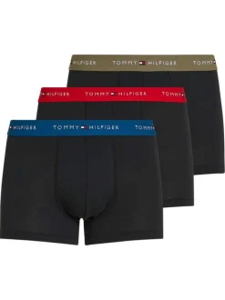 Lot de 3 Boxers classiques en coton régénératif noirs unis à taille élastiquée