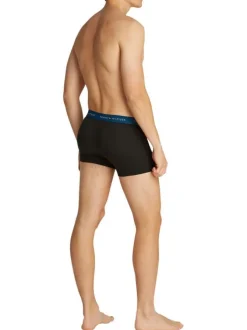 Lot de 3 Boxers classiques en coton régénératif noirs unis à taille élastiquée