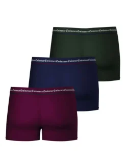 Lot de 3 boxers classiques en coton tricolore avec une coupe fermée