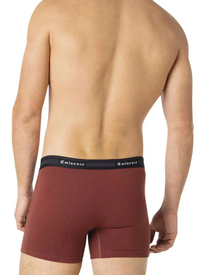 Lot de 3 boxers classiques en coton tricolores avec le nom de la marque