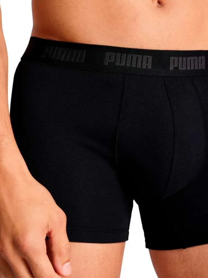 Lot de 3 boxers classiques en coton tricolores chinés avec le nom de la marque