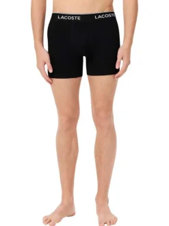 Lot de 3 boxers classiques en coton tricolores chinés avec le nom de la marque