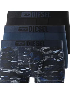 Lot de 3 boxers classiques en coton tricolores à imprimé camouflage