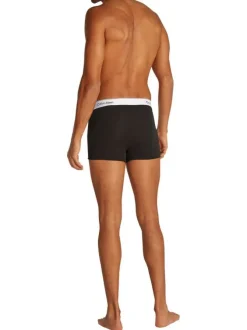 Lot de 3 boxers classiques en coton tricolore unis à ceinture élastiquée