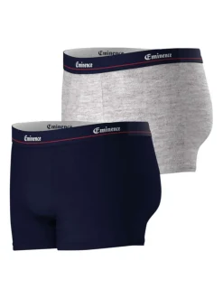 Lot de 2 Boxers classiques multicolores unis avec une coupe fermée