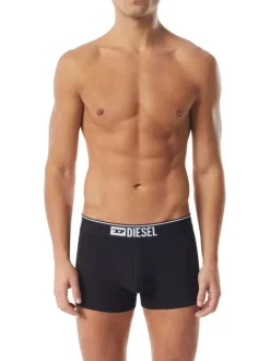Lot de 3 boxers classiques noirs en coton stretch avec taille élastiquée