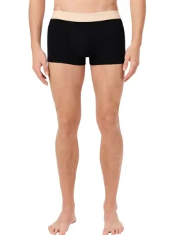 Lot de 3 boxers classiques noirs en coton unis à ceinture élastiquée tricolore