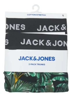 Lot de 2 boxers classiques noirs et verts avec un imprimé floral