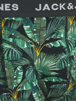 Lot de 2 boxers classiques noirs et verts avec un imprimé floral