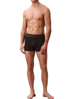 Lot de 3 boxers classiques noirs unis avec une taille élastiquée