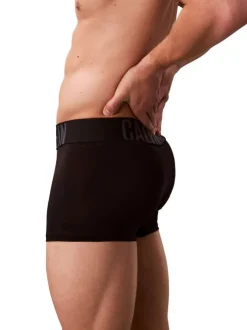 Lot de 3 boxers classiques noirs unis avec une taille élastiquée