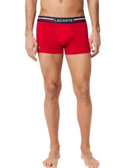 Lot de 3 boxers classiques tricolore en coton chinés à coupe fermée