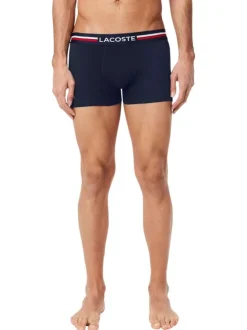 Lot de 3 boxers classiques tricolore en coton chinés à coupe fermée