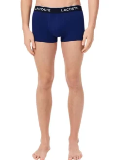 Lot de 3 boxers classiques tricolore en coton unis à coupe fermée