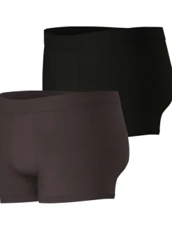 Lot de 2 boxers classiques unis en coton avec une coupe fermée
