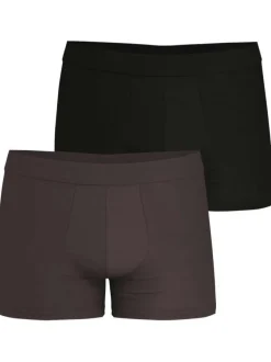 Lot de 2 boxers classiques unis en coton avec une coupe fermée