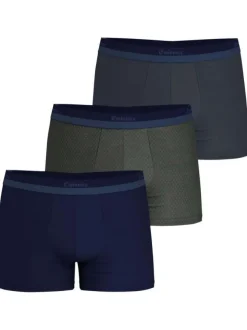 Lot de 3 boxers classiques unis en coton avec une coupe fermée