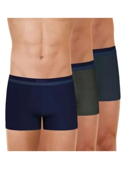 Lot de 3 boxers classiques unis en coton avec une coupe fermée