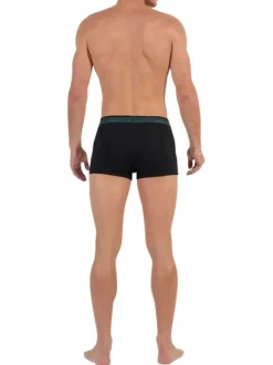 Lot de 3 boxers à coupe classique en coton noir uni avec logo