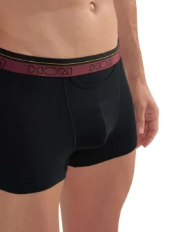 Lot de 3 boxers à coupe classique en coton noir uni avec logo