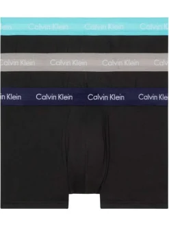 Lot de 3 Boxers court en coton noir uni avec une coupe fermée