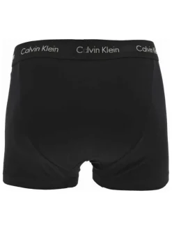 Lot de 3 boxers court en coton noir uni avec une coupe fermée