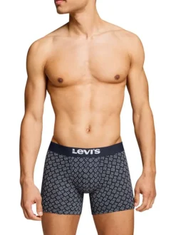Lot de 3 boxers courts bleus en coton avec ceinture élastiquée