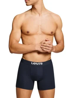 Lot de 3 boxers courts bleus en coton avec ceinture élastiquée