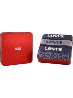 Lot de 3 boxers courts bleus en coton avec ceinture élastiquée