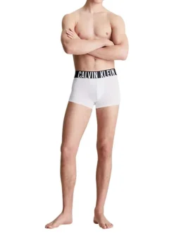 Lot de 3 boxers courts en coton mélangé tricolore unis à taille élastiquée