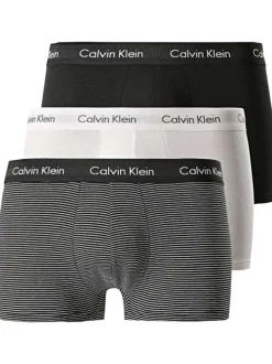 Lot de 3 Boxers courts en coton multicolores unies coupe fermée