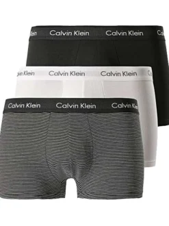 Lot de 3 Boxers courts en coton multicolores unies coupe fermée