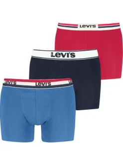 Lot de 3 boxers courts multicolores en coton avec ceinture élastiquée