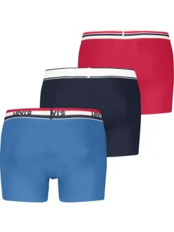 Lot de 3 boxers courts multicolores en coton avec ceinture élastiquée