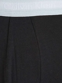 Lot de 5 Boxers courts noirs unis avec tailles élastiquées colorées et marque