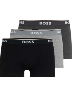 Lot de 3 Boxers en coton avec une ceinture élastiquée et nom de la marque
