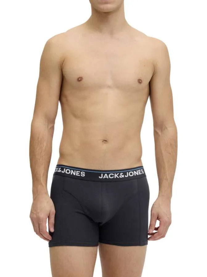 Lot de 3 boxers en coton biologique multicolores pourvus du nom de la marque