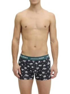 Lot de 3 boxers en coton biologique noirs pourvus du nom de la marque