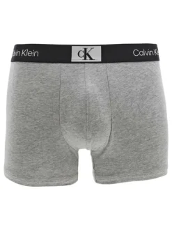 Lot de 3 boxers en coton blancs, gris et noirs avec logo blanc et coupe ajustée