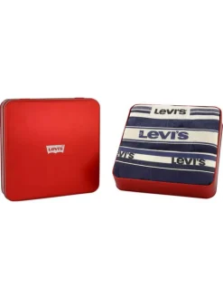 Lot de 3 boxers en coton bleus et blancs unis avec logo imprimé