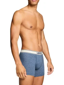 Lot de 2 boxers en coton bleus pourvus de ceintures élastiquées