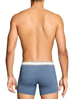 Lot de 2 boxers en coton bleus pourvus de ceintures élastiquées