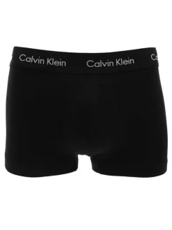 Lot de 3 Boxers en coton bleus unis avec taille élastiquées ton sur ton