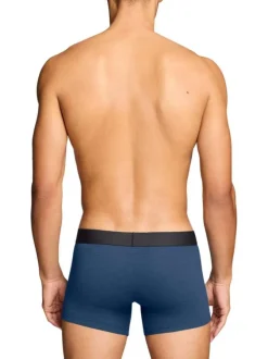 Lot de 2 boxers en coton marine pourvus de ceintures élastiquées