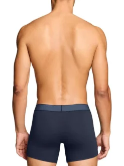 Lot de 2 boxers en coton marine pourvus de ceintures élastiquées