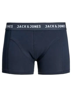 Lot de 3 Boxers en coton marine uni avec une coupe longue et nom iconique