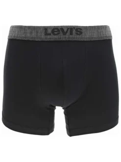 Lot de 2 boxers en coton mélangé classique multicolore uni avec une coupe fermée