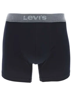 Lot de 2 boxers en coton mélangé classique multicolore uni avec une coupe fermée