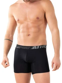 Lot de 3 boxers en coton mélangé multicolores unis avec une taille élastiquée